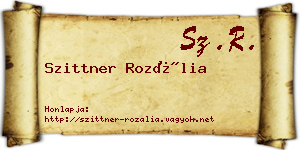 Szittner Rozália névjegykártya