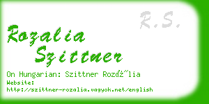 rozalia szittner business card